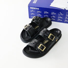 2025 アローズ別注 ビルケンシュトック BIRKENSTOCK ST BARTHS Rivet Logo ベルトサンダル 24cm ブラック クロコ型押し┃【2400014592122】【中古】