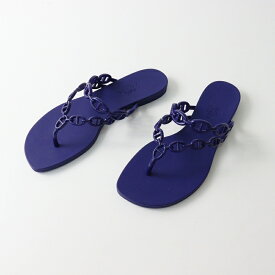 定番 小さいサイズ エルメス HERMES アイランド シェーヌダンクルモチーフ ビーチサンダル 35(22.5cm) Violet Iris//【2400014581621】【中古】