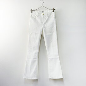 フレームデニム FRAME DENIM Le Crop Mini Boot ストレッチ ホワイトデニムパンツ ミニブーツカット 26 ホワイト┃白【2400014593594】【中古】