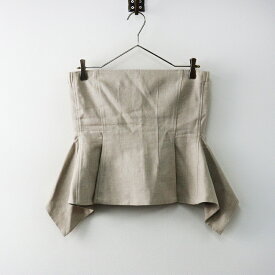 【期間限定価格】シーニュ Cygne Annie リネン ビスチェ｜ベージュ トップス ノースリーブ ペプラム ジップアップ ダブルジップ【2400014603323】【中古】
