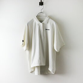 【期間限定価格】ブリーフィング BRIEFING BACK LOGO LINE POLO RELAXED FIT バックロゴライン テープ ポロシャツ M｜オフホワイト【2400014607413】【中古】
