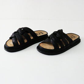 トリッペン Trippen KNOTTY ノッティ レザー フラット サンダル 36｜ブラック シューズ クロス 約23cm【2400014610086】【中古】