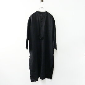 2022 ティシュ ユニバーサルティシュ TISSU UNIVERSAL TISSU トリプルワッシャーリネンロングカーディガン＼ブラック【2400014619225】【中古】