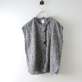 【期間限定価格】美品 25SS メゾンドソイル maison de soil POWER LOOM COTTON DOBIE CHECK ARABESQUE SCREEN PRINT SHIRT シャツ＼グレー【2400014605389】【中古】