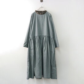 ヴェリテクール Veritecoeur VC-2363 2wayワンピース F｜カーキグレー ドレス ギャザー コットンナイロンシルク【2400014635089】【中古】