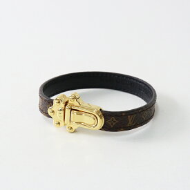 ルイヴィトン LOUIS VUITTON M8027F ブラスレ LV トランク モノグラム ブレスレット 19＼ブラウン ゴールド アクセサリー【2400014634549】【中古】