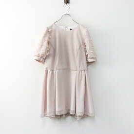 2024SS トゥービーシック TO BE CHIC リボンチュール チュニックブラウス 42｜ピンク トップス 半袖 ドット【2400014632149】【中古】