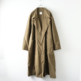 トゥジュー TOUJOURS コットンシルクトレンチコート 2｜ブラウン系 ガウン ロング アウター【2400014562323】【中古】