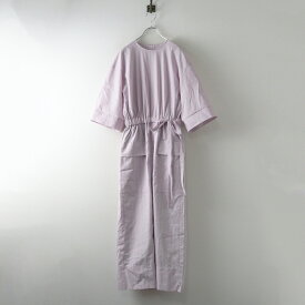 【期間限定価格】エブール ebure コットンカラーストライプワンピース 36＼ ピンク ブロード ウエストリボン ドレス【2400014650518】【中古】