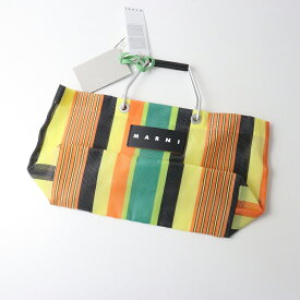 【期間限定価格】未使用 マルニ マーケット MARNI MARKET STRIPE SHOPPING BAG ストライプ バッグ ｜イエロー ラスタ 【2400014649642】【中古】
