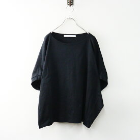 2022SS フレームワーク FRAMeWORK コクーンプルオーバー＼ブラック コットン Tシャツ ワイド 半袖 トップス【2400014639094】【中古】