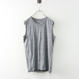 山と道 100% Light Merino Sleeveless ライト メリノ スリーブレストップス L｜グレー カットソー タンクトップ 【2400014585537】【中古】
