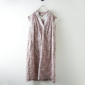 【期間限定価格】定価7万 2024SS インゲボルグ INGEBORG ストライプアイレットリボン刺繍ワンピース＼レッド ドレス タック スキッパー【2400014644609】【中古】