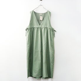 未使用 サマンサモスモス Samansa Mos2 脇リボンVネックジャンパースカート F｜グリーン トップス ワンピース【2400014656374】【中古】