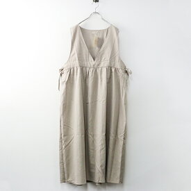 未使用 サマンサモスモス Samansa Mos2 脇リボンVネックジャンパースカート F｜ベージュ トップス ワンピース【2400014656398】【中古】