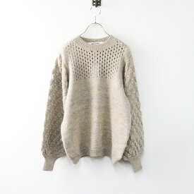 【期間限定価格】未使用 2022AW ミナペルホネン mina perhonen terrain アルパカニット 38＼ベージュ プルオーバー セーター ボリューム袖【2400014653847】【中古】