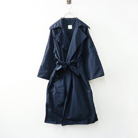 トゥジュー TOUJOURS オーバーサイズトレンチローブコート 2｜ネイビー 羽織り アウター カシュクール ベルト【2400014657425】【中古】
