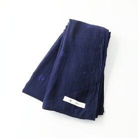 【期間限定価格】メゾンドソイル maison de soil フラワー刺繍 大判 ストール ｜ネイビー マフラー ショール【2400014664638】【中古】