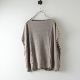 美品 2025SS パドカレ pas de calais ウォッシャブルフレンチリネンMIX プルオーバー 36｜グレージュ フレンチスリーブ【2400014676532】【中古】