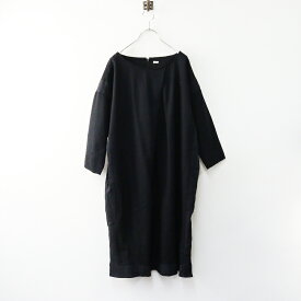 コンジェペイエアデュートリステス conges payes ADIEU TRISTESSE サイド切替ウールタックワンピース＼ブラック ドレス【2400014690576】【中古】