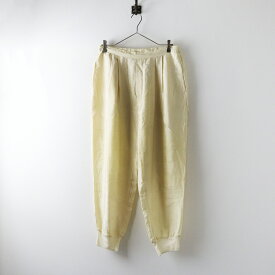 2024SS ヴェリテクール Veritecoeur VC-2623 シックシルクリブパンツ F＼アイボリー タック ゴム テーパード【2400014697889】【中古】