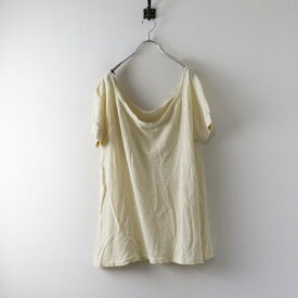 ホームスパン homspun リネン ワイドネック プルオーバー F｜ベージュ カットソー ブラウス【2400014703191】【中古】