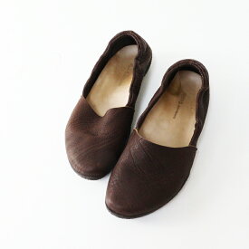 トリッペン Trippen Safe レザー フラット バレエシューズ 37｜ブラウン ストレッチ スリッポン 【2400014718133】【中古】