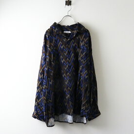 美品 メンズ 2025AW 今季 ニコアンド niko and … 総柄オープンカラーシャツ M‖ネイビー系 トップス 前開き【2400014726947】【中古】