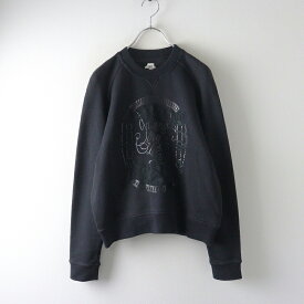 美品 2022SS エルメス HERMES グラン・トゥラララ Grand Tralala 刺繍 クルーネックスウェットトップス 36 ブラック┃//【2400014752144】【中古】