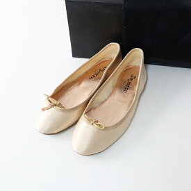 【期間限定価格】レペット repetto 限定チャーム付き CENDRILLON バレエシューズ 35/ベージュ系 シルク サンドリオン 22cm【2400030089118】【中古】