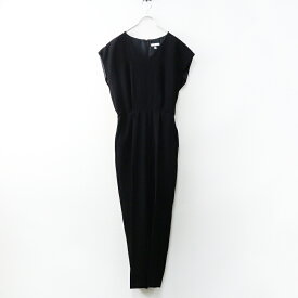 【期間限定価格】ドレステリア DRESSTERIOR ポリエステル Vネックタック入りオールインワン ノースリーブ 36 ブラック┃黒 ジャンプスーツ【2400014765144】【中古】