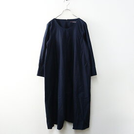 【期間限定価格】パラスパレス Pal'las Palace インディゴ染めフレアワンピース＼ネイビー コットン ドレス【2400014778250】【中古】