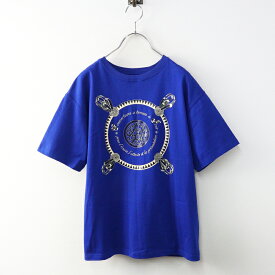 レディース 良品 2020SS エルメス HERMES Couvertures et tenues 半袖Tシャツ 34 ロイヤルブルー┃//TEE トップス【2400014773972】【中古】