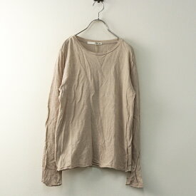 エヴァムエヴァ evam eva ハイゲージリネンプルオーバー 2＼ベージュ ニット 長袖 Tシャツ【2400014777833】【中古】