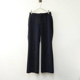 2023SS フレームワーク FRAMeWORK セミフレアパンツ 34＼ネイビー イージー ゴム【2400014779714】【中古】