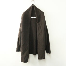 2023AW フレームワーク FRAMeWORK 圧縮ウールショートガウン ｜ダークブラウン トップス 羽織り アウター 縮絨 ニット 【2400014808124】【中古】