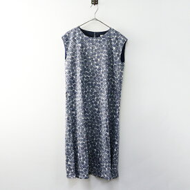 【期間限定価格】2023SS パラスパレス pal'las palace 花柄 ノースリーブワンピース 0‖ネイビー ドレス ロング フレア フラワー【2400014784237】【中古】