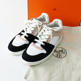 【期間限定価格】良品 レディース エルメス HERMES FREE フリー 配色切替 スウェードレザー ローカットスニーカー 38/24.5cm┃//シューズ【2400014833652】【中古】