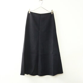 定価3.3万 2022AW ドゥーズィエムクラス Deuxieme Classe EVERDAY I LIKE FLARE スカート 34＼ネイビー ウールカシミヤ【2400014820324】【中古】