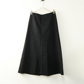 定価3.1万 2021AW ドゥーズィエムクラス Deuxieme Classe EVERYDAY I LIKE. フレアスカート 34＼ブラック ウールカシミヤ【2400014820294】【中古】