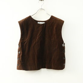 【期間限定価格】未使用 定価5.1万 オールドマンズテーラー R&D.M.Co- BROWN BEARS VELVET BUTTON BIB # F＼ブラウン ベルベット ベスト【2400014845389】【中古】