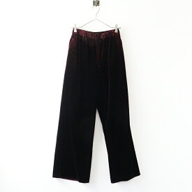 未使用 2025AW ドゥーズィエムクラス Deuxieme Classe Chic Velor パンツ 36＼ワインレッド ベロア イージー ゴム ワイド【2400014862966】【中古】