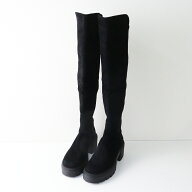 極美品 スチュアート ワイツマン Stuart Weitzman 5050 SOHO BOOT スウェードブーツ 23.0cm｜ブラック シ…