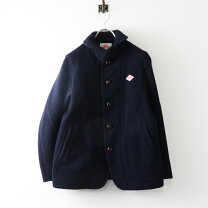 DANTONダントンウールモッサロングコートネイビー紺丸襟丸衿