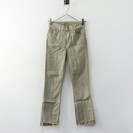 【期間限定価格】Deuxieme Classe ドゥーズィエムクラス MOTHER マザー COT INSIDER CROP デニムパンツ 24/ベージュ ダメージ加工【2400014978384】【中古】
