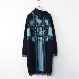 【期間限定価格】最高級 2023AW エルメス HERMES BRIDES de GALA ブリッド・ドゥ・ガラ 式典用馬勒 カシミヤ100％ ニット ワンピース 38//【2400014999235】【中古】