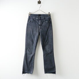 【期間限定価格】マザー MOTHER 1157-352 THE INSIDER CROP STEP FRAY デニムパンツ 26■チャコールグレー ストレッチ【2400014996661】【中古】