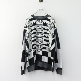 美品 22AW エルメス HERMES Le Tresorde Medor Rayure Twilen sweater ツイルレーヌニット 34//モノトーン イタリア製■【2400015081663】【中古】