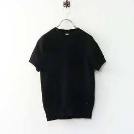 美品 2023AW エルメス HERMES 3H2600D1 カシミヤ100% ショートスリーブ ニット プルオーバー 36//ブラック セーター■【2400015091235】【中古】