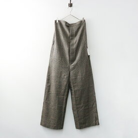未使用 2023AW アパルトモン L'Appartement CHECK HANDSOME ALL IN ONE チェック ベアオールインワン 38■ベージュ【2400015092980】【中古】